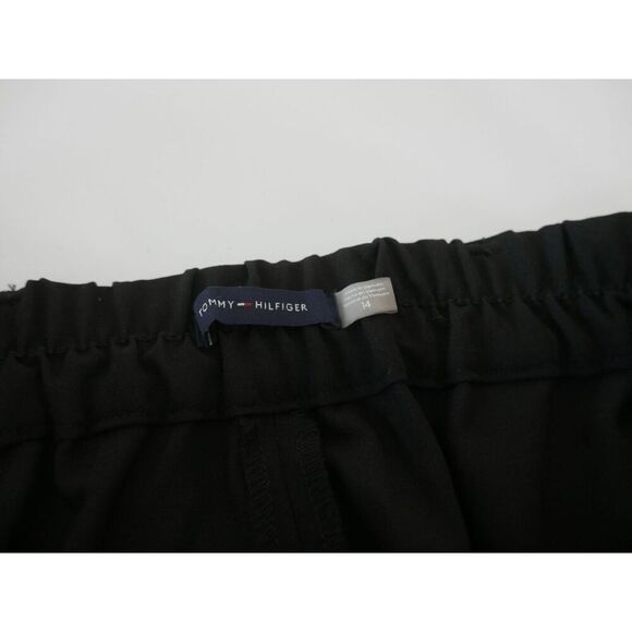 Tommy Hilfiger Women’s Black Chain Belt Wide-Leg Trousers Size 14 Work Pants - Picture 9 of 9
